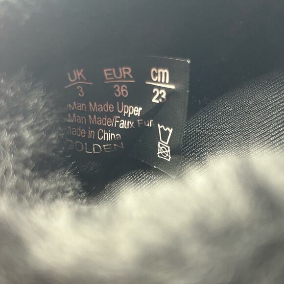 BZees Golden Bootie Women's Faux Fur Buffalo Check Pattern Lace-Up US6 EU36 UK3 - Picture 7 of 7